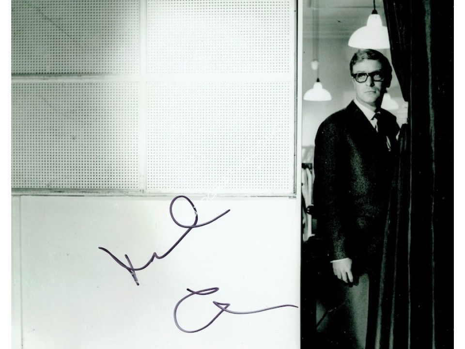 Michael Caine original authentic genuine signed photo. COA UACC