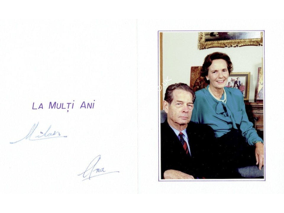 King Michael and Queen Anne Romania authentic genuine signed autographs. COA UACC King Michael and Queen Anne Romania authentic genuine signed autographs. COA UACC