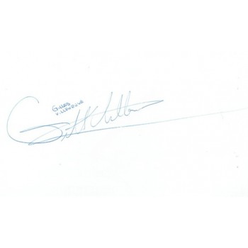 Gilles Villeneuve genuine authentic signed autograph signatures . COA UACC