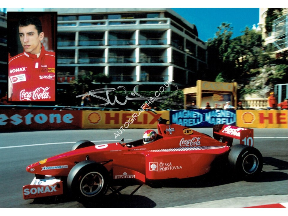 Justin Wilson original authentic genuine signed photo. COA UACC