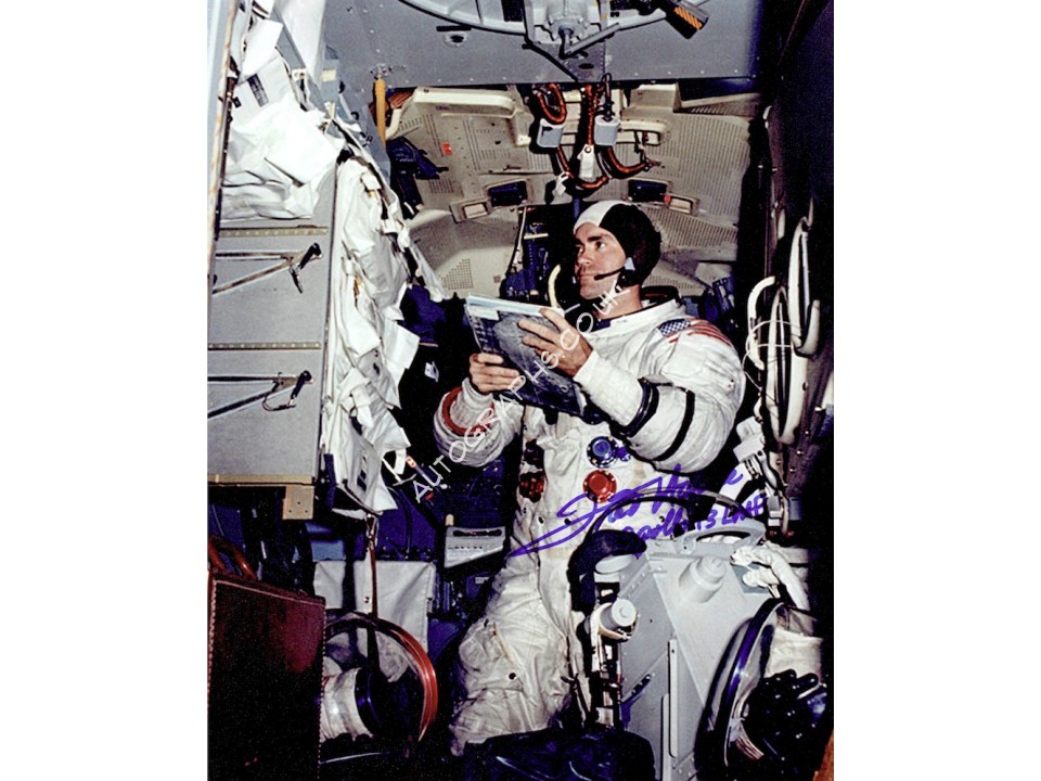 Fred Haise original authentic genuine signed photo. COA UACC