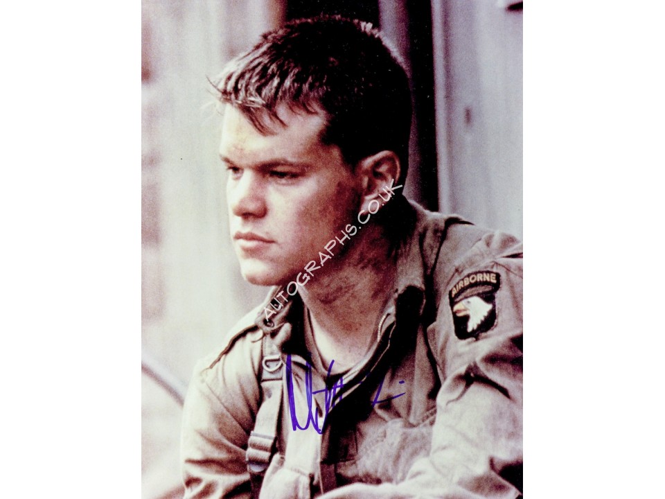 Matt Damon  authentic genuine autograph signed photo. COA UACC