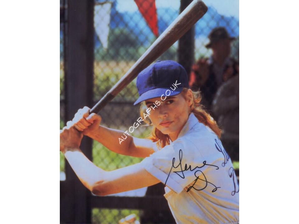 Geena Davis genuine signed authentic signature image. COA UACC