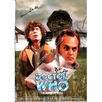 Tom Baker Phillip Madoc Doctor Who genuine signed authentic signature. COA UACC