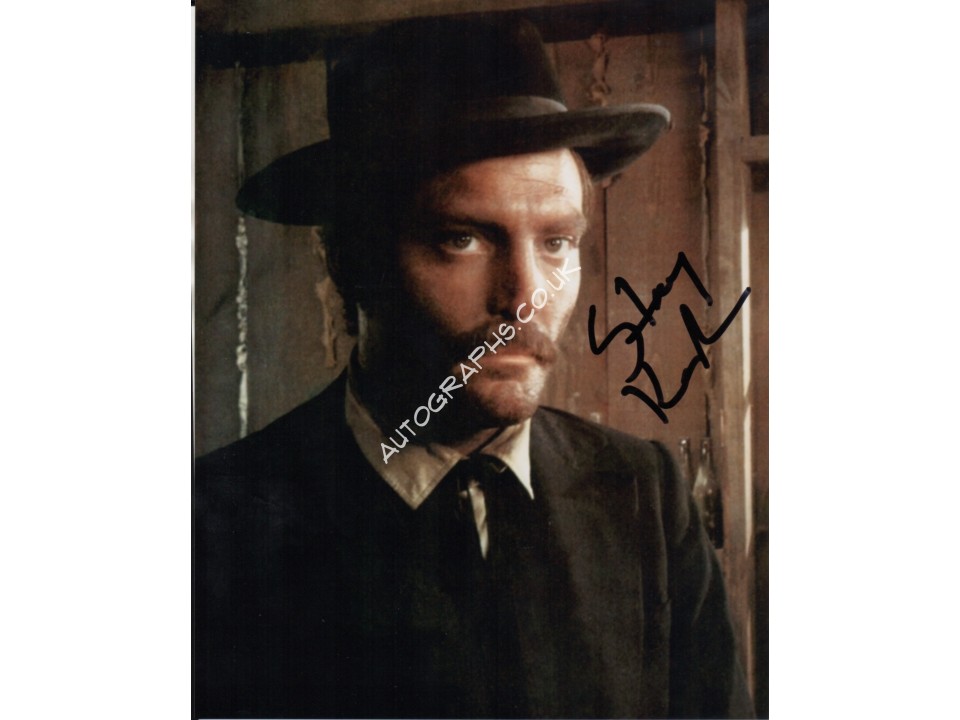 Stacey Keach signature genuine signed authentic signature photo. COA UACC