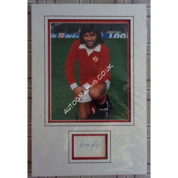 George Best Man United genuine signature signed autograph display photo. COA UACC