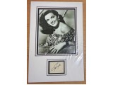 Jane Russell genuine authentic signed autograph display. COA UACC