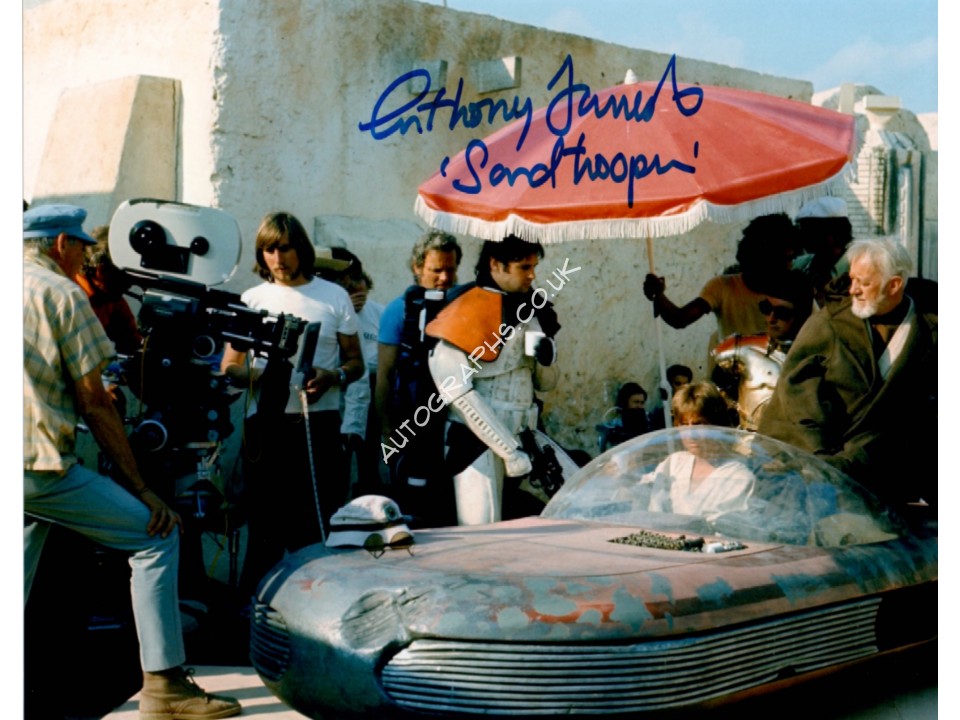 Star Wars Anthony Forrest genuine signed authentic signature photo. COA UACC