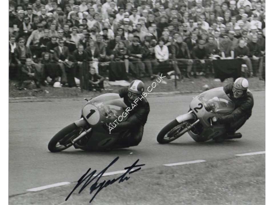 Giacomo Agostini genuine signed authentic autograph photo. COA UACC Giacomo Agostini genuine signed authentic autograph photo. COA UACC