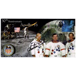 Apollo 16 Charlie Duke autograph authentic genuine signed cover. COA UACC