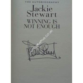 Jackie Stewart Winning is not Enough authentic autograph signed book DVD. COA UACC