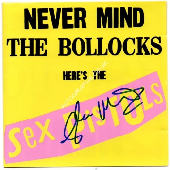 Sex Pistols Glen Matlock The Bollocks authentic genuine signed autograph CD. COA UACC