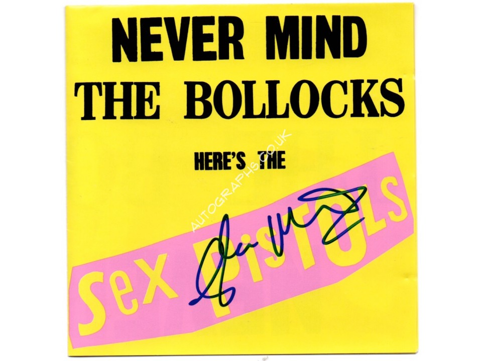 Sex Pistols Glen Matlock The Bollocks authentic genuine signed autograph CD. COA UACC