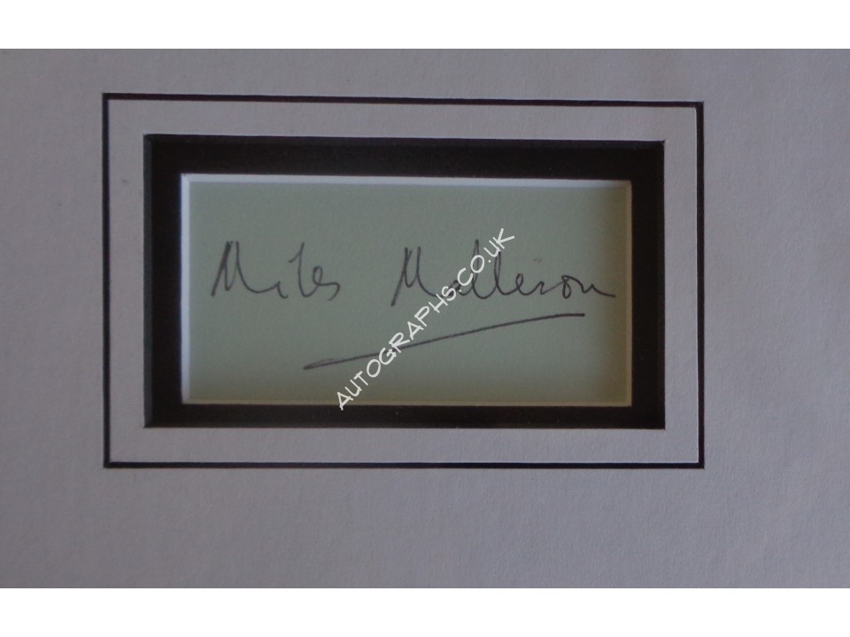 Miles Malleson genuine authentic signature autograph display. COA UACC Miles Malleson genuine authentic signature autograph display. COA UACC
