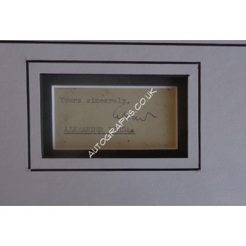 Alexander Korda genuine authentic signature autograph display. COA UACC Alexander Korda genuine authentic signature autograph display. COA UACC