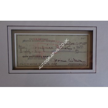 Joanne Woodward Newman authentic signature autograph display. COA UACC