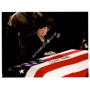 Margaret Thatcher Reagan Funeral authentic genuine signed autograph photo. COA UACC
