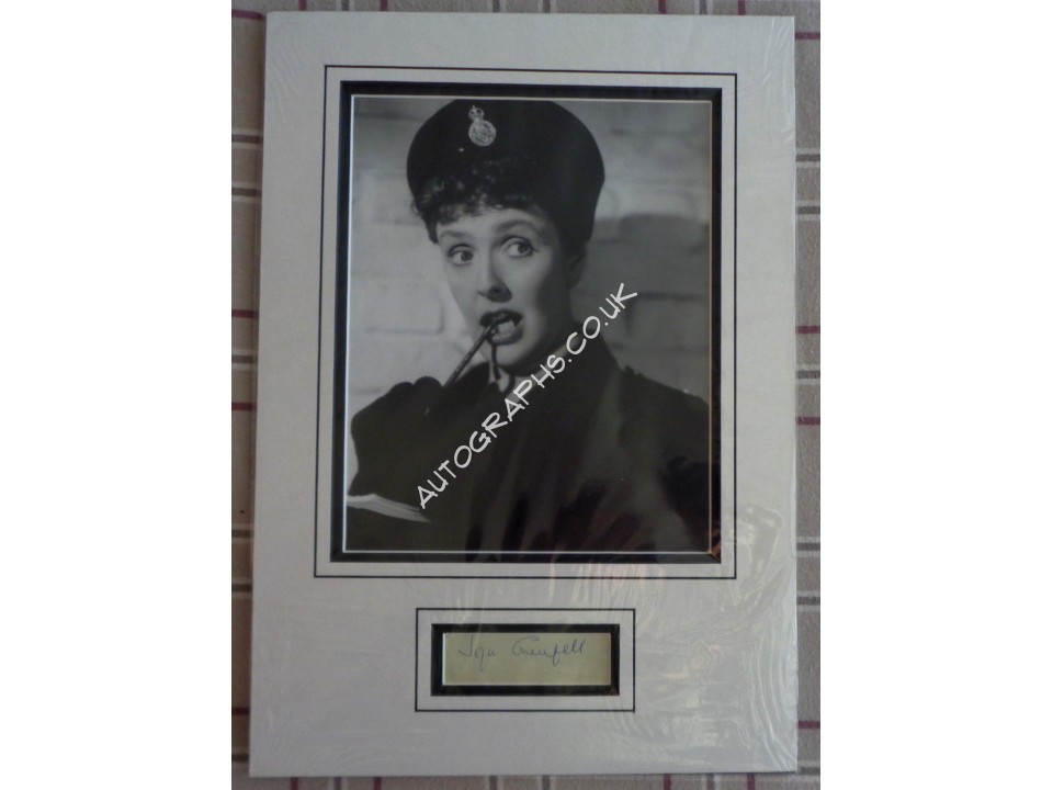 Joyce Grenfell authentic genuine signature signed autograph display photo. COA UACC