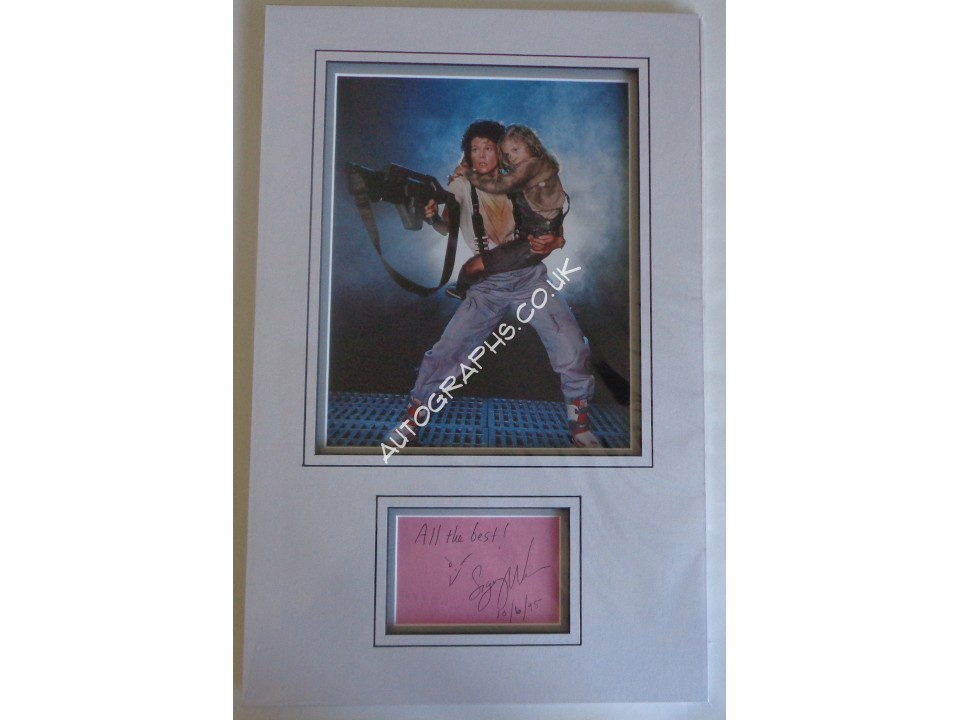 Sigourney Weaver authentic genuine signature signed autograph display photo. COA UACC