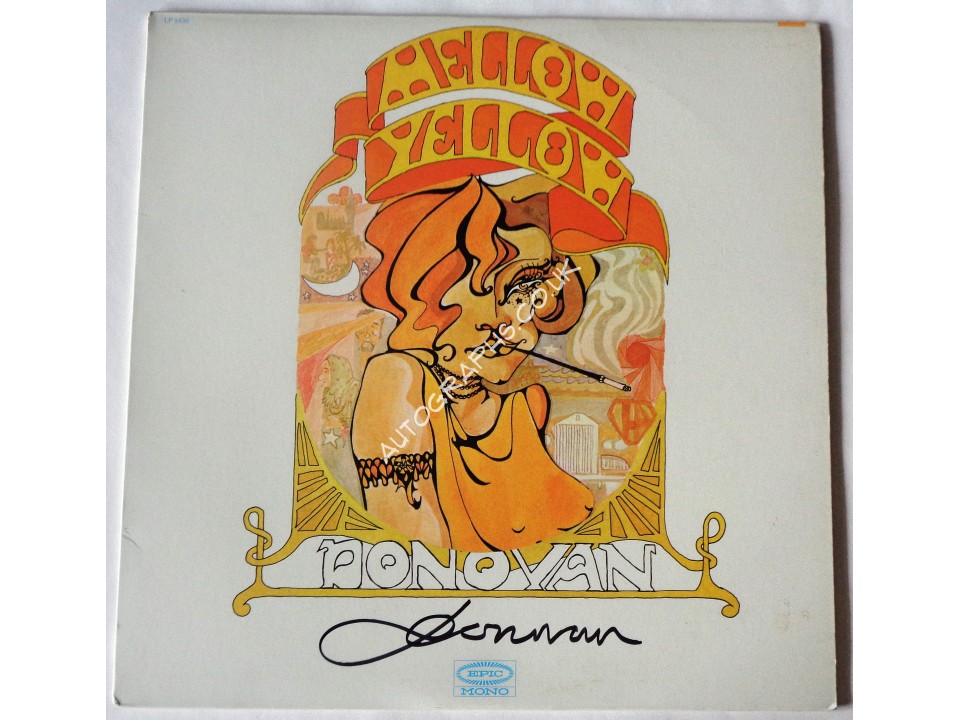 Donovan Mellow Yellow genuine authentic autograph signature signed album. COA UACC