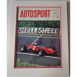 John Surtees Ferrari F1 genuine authentic autograph signed Autosport. COA UACC