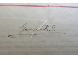 King George V genuine authentic autograph signed document. COA UACC