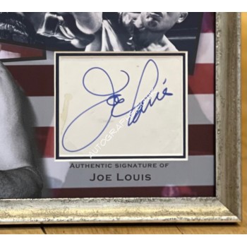Joe Louis boxing genuine authentic autograph signed signature display. COA UACC Joe Louis boxing genuine authentic autograph signed signature display. COA UACC