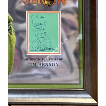 Jim Henson Muppets genuine authentic autograph signed signature display. COA UACC Jim Henson Muppets genuine authentic autograph signed signature display. COA UACC