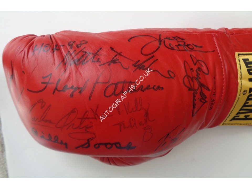 Ken Norton Floyd Patterson signed original genuine authentic glove. COA UACC