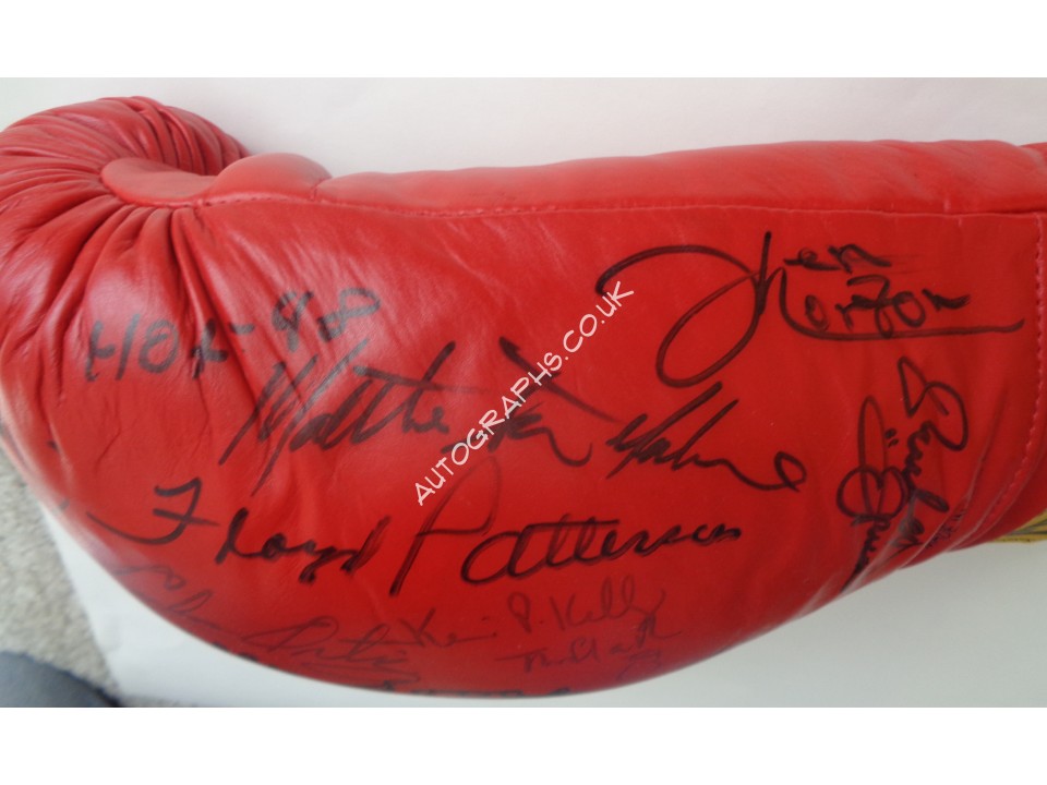 Ken Norton Floyd Patterson signed original genuine authentic glove. COA UACC
