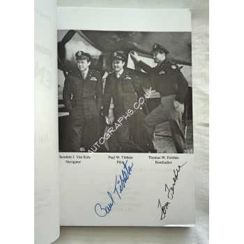 Tom Ferebee Paul Tibbets signed genuine authentic autograph book. COA UACC Tom Ferebee Paul Tibbets signed genuine authentic autograph book. COA UACC