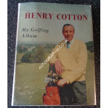 Henry Cotton Golf genuine signed authentic autograph book. COA UACC