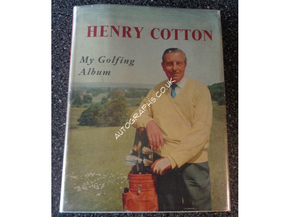 Henry Cotton Golf genuine signed authentic autograph book. COA UACC