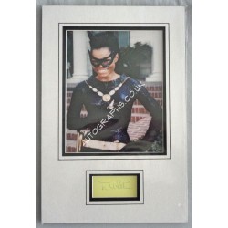 Eartha Kitt Batman signed genuine signature autograph display. COA UACC