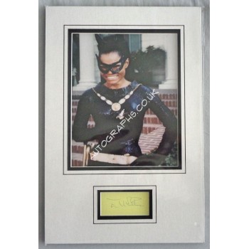 Eartha Kitt Batman signed genuine signature autograph display. COA UACC