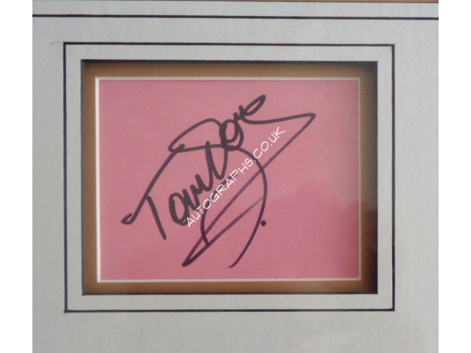 Tom Jones music signed genuine signature autograph display. COA UACC