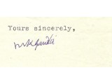 Mahatma Gandhi original authentic genuine autograph - Framed. COA UACC