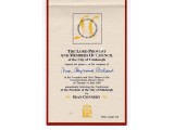 Sean Connery James Bond genuine signed authentic autograph invitation. COA UACC