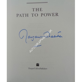Margaret Thatcher PM authentic genuine signed autograph book politics. COA UACC