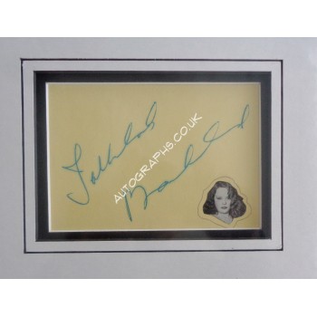 Tallulah Bankhead signed genuine signature autograph display. COA UACC