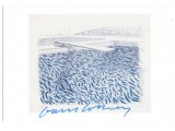 David Hockney signed genuine signature autograph postcard. COA UACC