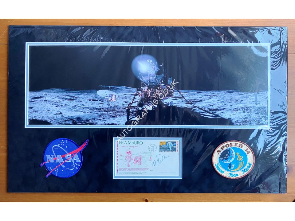 Edgar Mitchell Apollo 14 Signed Matted Display. COA UACC