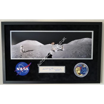 Harrison Schmitt Apollo 17 Signed Framed Display. COA UACC