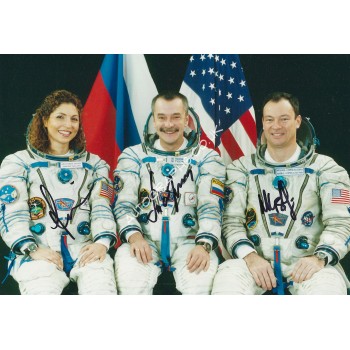 Soyuz TMA 9 Crew Signed Photograph. COA UACC