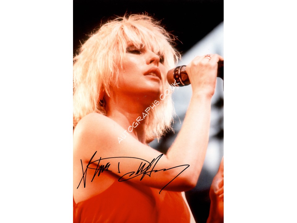 Blondie Debbie Harry sexy genuine signed authentic signature photo. COA UACC