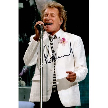 Rod Stewart genuine signed authentic signature photo. COA UACC