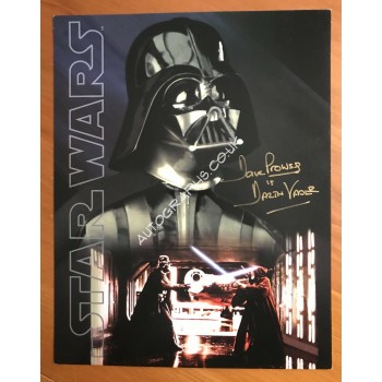 Dave Prowse Signed Star Wars Darth Vader Large Postcard. COA UACC