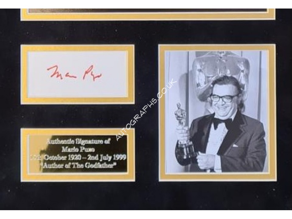 Mario Puzo Godfather signed genuine authentic autograph signature. COA UACC