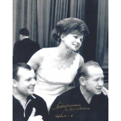 Valentina Tereshkova Signed 8x10 Russian Photograph Yuri Gagarin. COA UACC