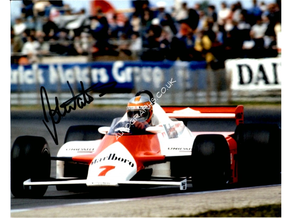 John Watson McLaren F1 genuine authentic signed photo. COA UACC